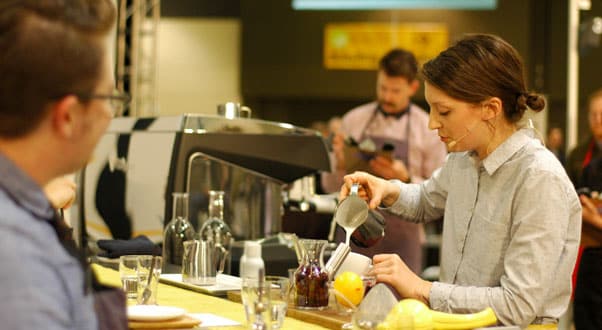 Competing at the SCAA United States Barista Championship in 2014