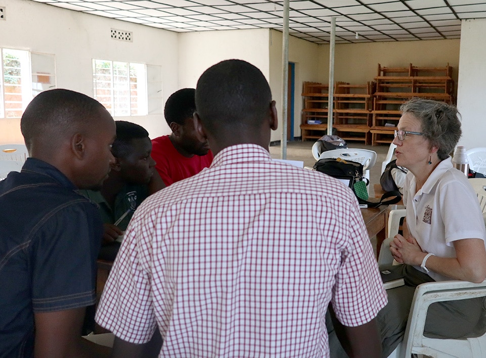 Ruth Ann Church of Artisan Coffee Imports leads a LEAN training at Kopakama. Ruth Ann Church of Artisan Coffee Imports leads a LEAN training at Kopakama.